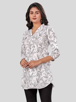  crepe printed short kurti 4