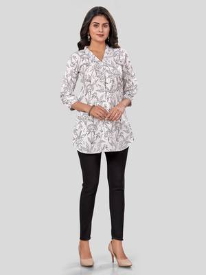  crepe printed short kurti 5