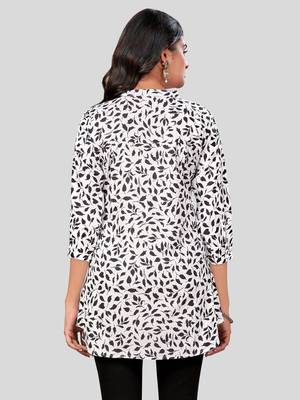  crepe printed short kurti 2