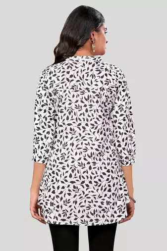  crepe printed short kurti