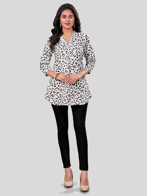  crepe printed short kurti 5