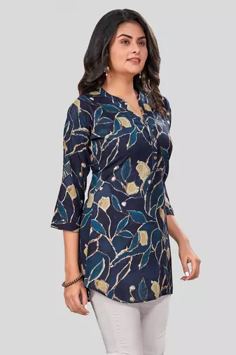  rayon printed short kurti