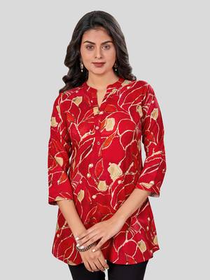  rayon printed short kurti 1