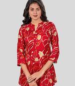 Saree swarg rayon printed short kurti