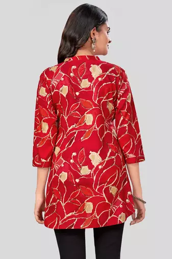  rayon printed short kurti
