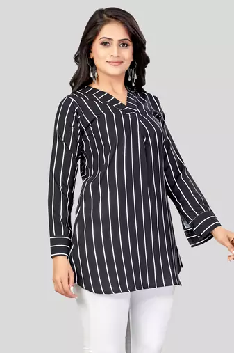  crepe printed short kurti