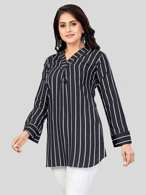  crepe printed short kurti 4
