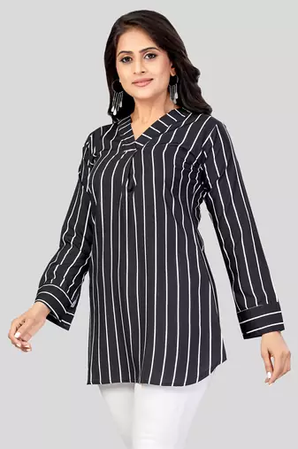  crepe printed short kurti