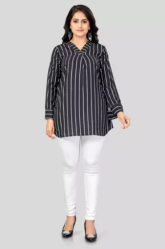  crepe printed short kurti