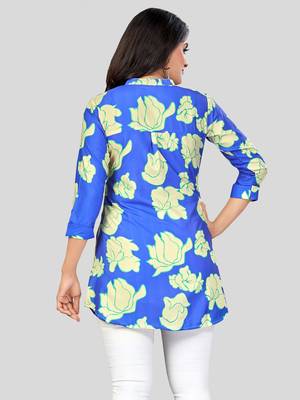  crepe printed short kurti 2