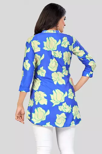  crepe printed short kurti