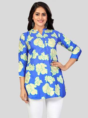  crepe printed short kurti 3