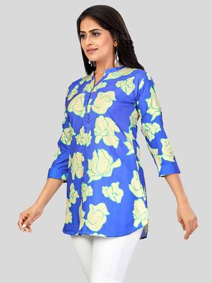  crepe printed short kurti 4