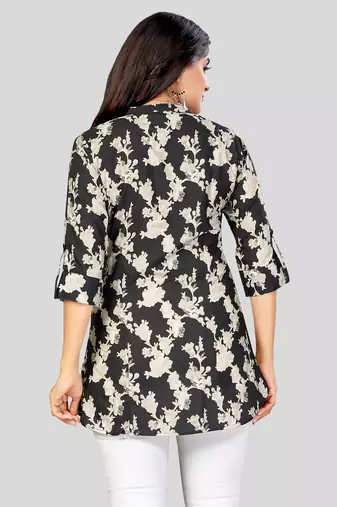  crepe printed short kurti