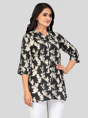  crepe printed short kurti 3