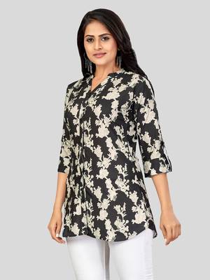  crepe printed short kurti 4
