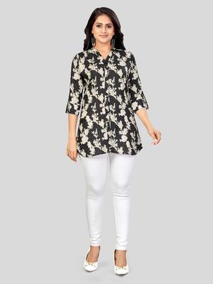  crepe printed short kurti 5