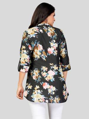  crepe printed short kurti 2