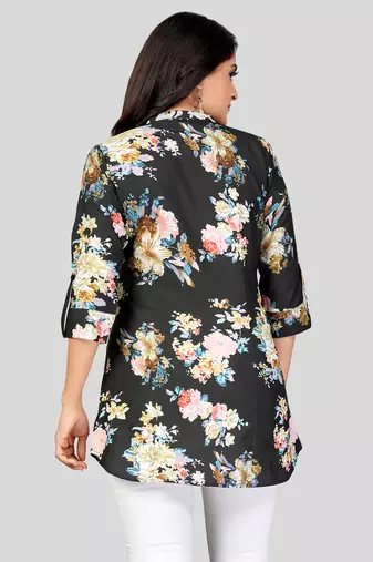  crepe printed short kurti