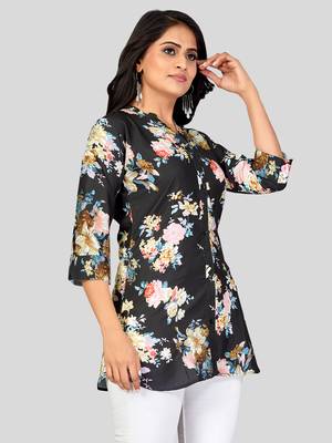  crepe printed short kurti 3