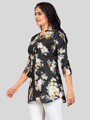  crepe printed short kurti 4