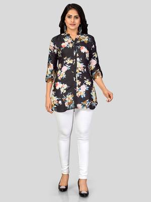  crepe printed short kurti 5