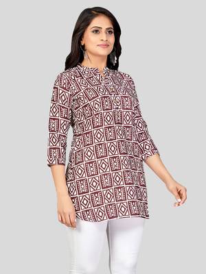  crepe printed short kurti 3