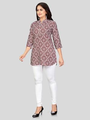  crepe printed short kurti 5