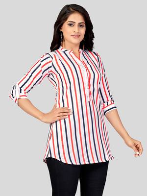  crepe printed short kurti 3
