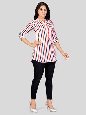  crepe printed short kurti 5
