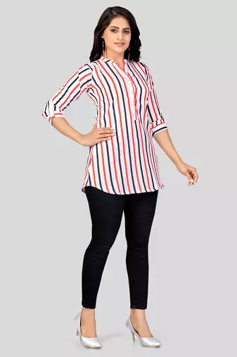  crepe printed short kurti