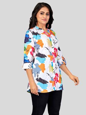  crepe printed short kurti 3