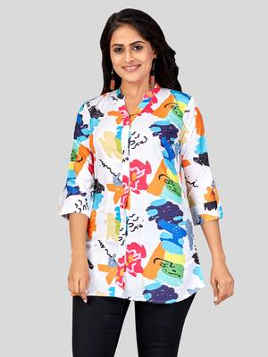  crepe printed short kurti 4