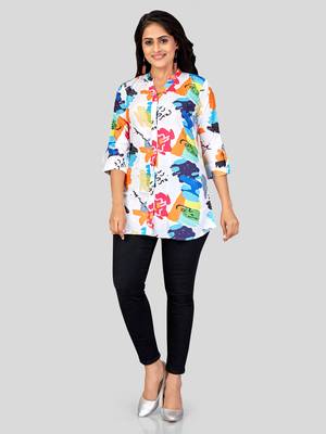  crepe printed short kurti 5