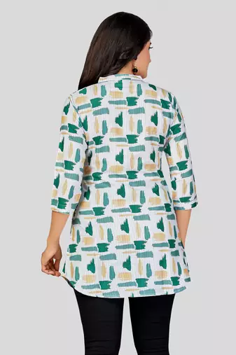  crepe printed short kurti