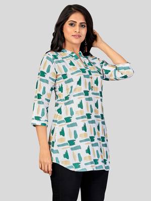  crepe printed short kurti 3