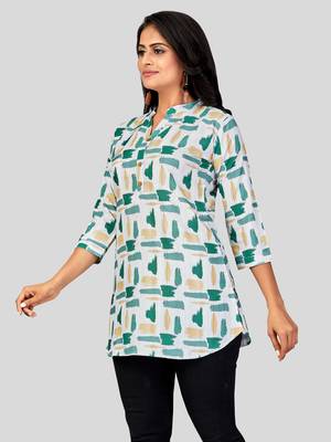  crepe printed short kurti 4