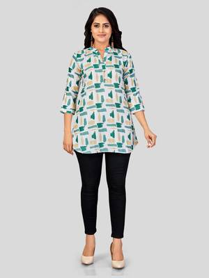  crepe printed short kurti 5