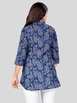  cotton blend printed short kurti 2