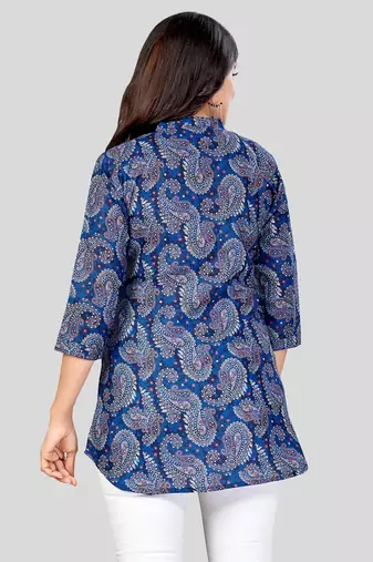 Saree swarg cotton blend printed short kurti