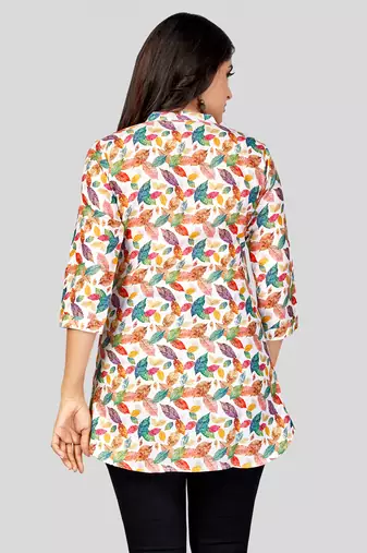  cotton blend printed short kurti