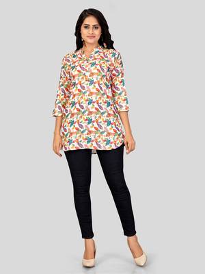  cotton blend printed short kurti 5