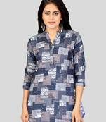 Saree swarg cotton blend printed short kurti