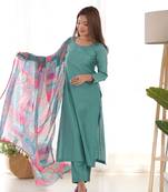 Heavy Viscose Straight Fit Kurta With Dupatta And Pent
