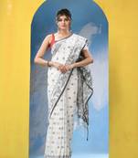 Multicolour cotton check handloom saree