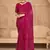 Magenta digital printed soft chiffon indian traditional bandhani saree with blouse