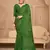 Green digital printed soft chiffon indian traditional bandhani saree with blouse