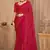 Magenta digital printed soft chiffon indian traditional bandhani saree with blouse