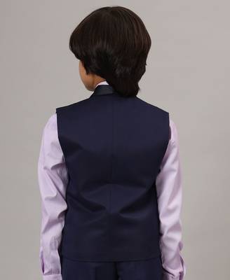 Boys blue tuxedo waistcoat 3