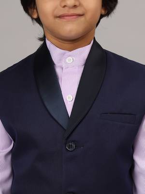Boys blue tuxedo waistcoat 4